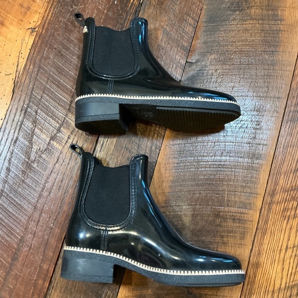 Lemon Jelly Women’s Black Gloss Chelsea Rain Boots Size 37 (US 6.5–7) - Picture 7 of 13